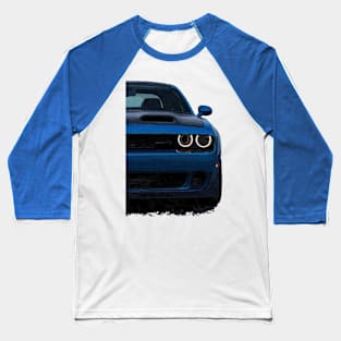 Aura of Power: Dodge Challenger Front Body Posterize Car Design for Teen Enthusiasts Baseball T-Shirt